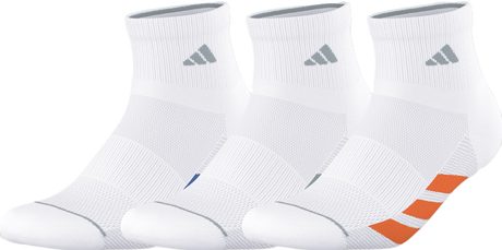 adidas Men's All Day Training 3-Pack Quarter Sock Unisex Accessories Socks