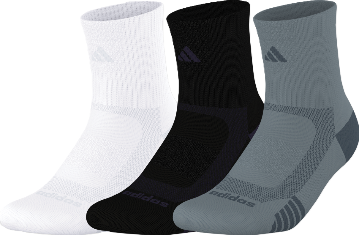 adidas Men's Tech 3-Pack High Quarter Sock Unisex Accessories Socks
