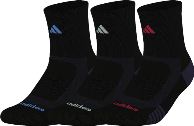 adidas Men's Tech 3-Pack High Quarter Sock Unisex Accessories Socks