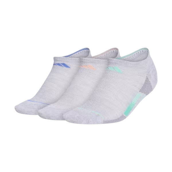 adidas Women's Superlite Stripe 3 3-Pack No Show Socks