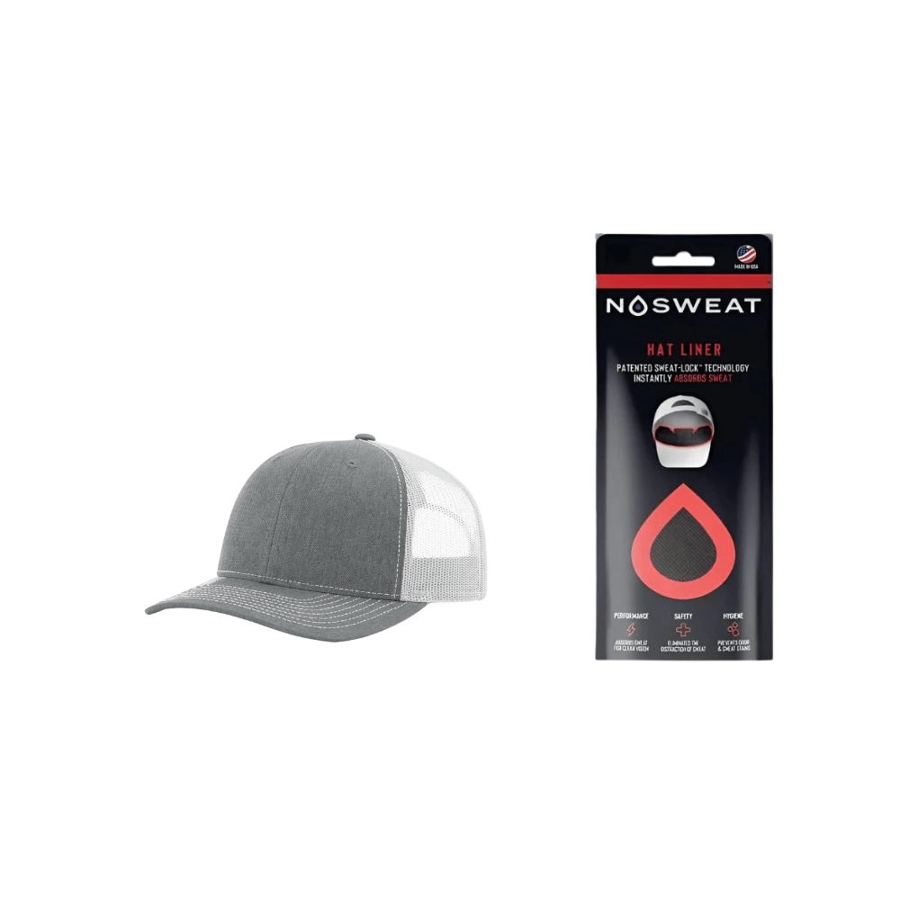 Richardson 112 Trucker Hat with NoSweat Hat Liner Combo