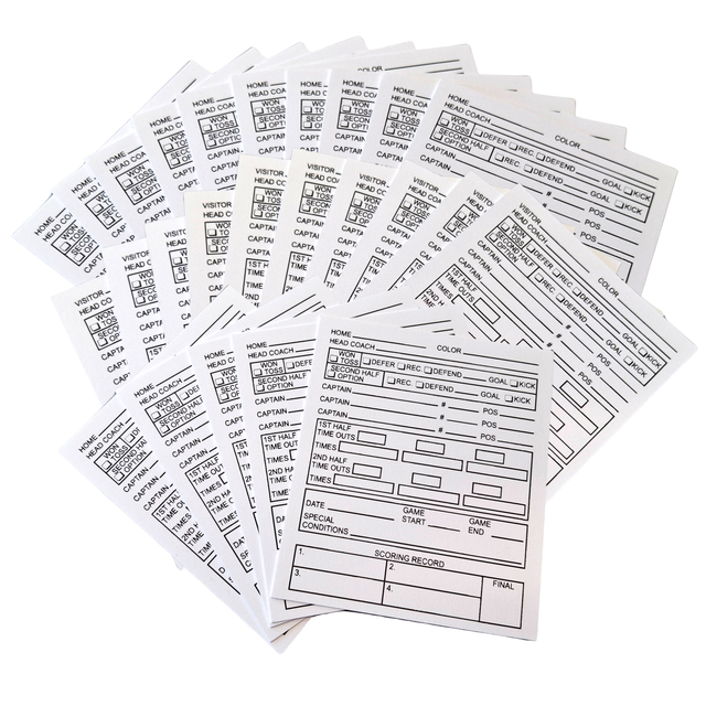Adams Football Referee Score Cards - Pack of 25