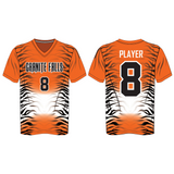 League Outfitters Custom Elite Sublimated- Sublimated V-Neck Short Sleeve Team Baseball Jerseys