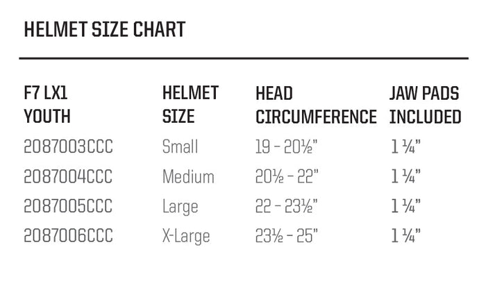 Schutt F7 LX1 Youth Football Helmet