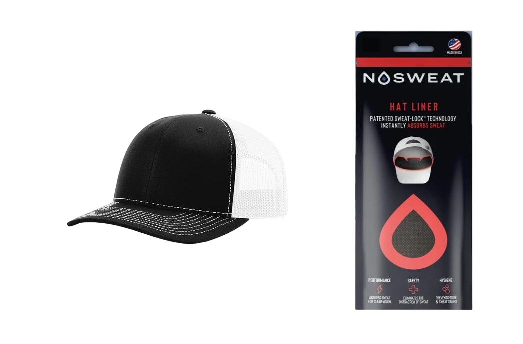 Richardson 112 Trucker Hat with NoSweat Hat Liner Combo
