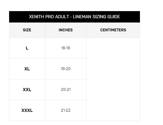 Xenith Pro - Lineman  Xenith Football Helmets, Shoulder Pads