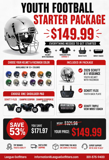 Schutt Youth Football Starter Package Team Football Uniform Package