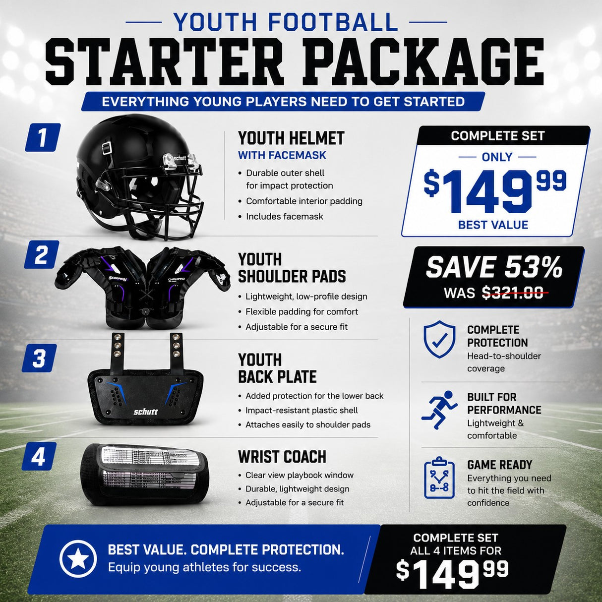 Youth Football Starter Package – League Outfitters