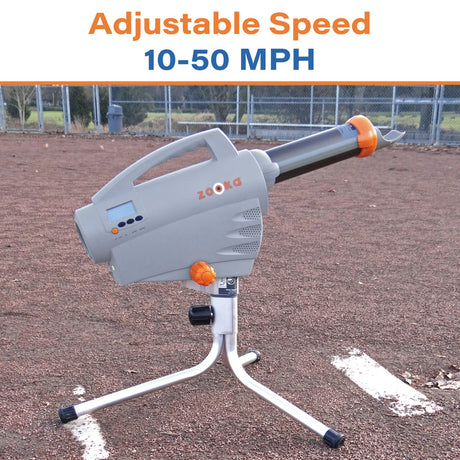 Zooka ZS720 Pitching Machine with Short Tripod Baseball Field Equipment All