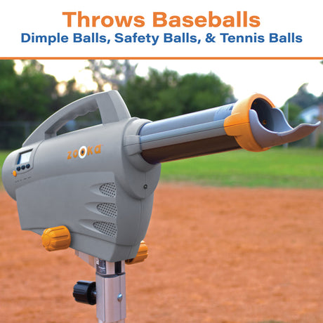 Zooka ZS720 Pitching Machine with Short Tripod Baseball Field Equipment All