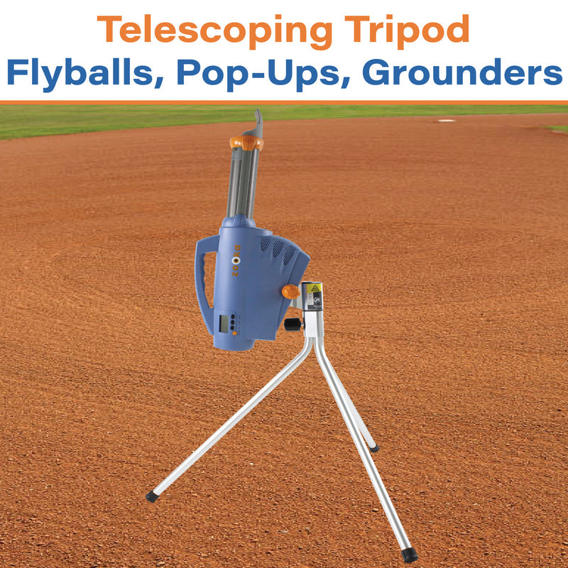 Zooka ZS740 Pitching Machine with Tall Tripod Baseball Field Equipment All