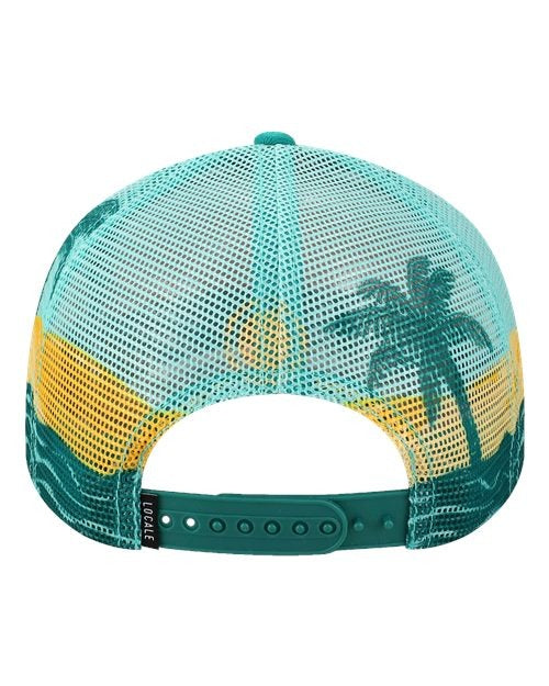 LOCALE Plain Front Five-Panel Trucker Cap-2