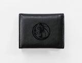 Rico Industries NBA  Dallas Mavericks  Laser Engraved Faux Leather Trifold Wallet-1