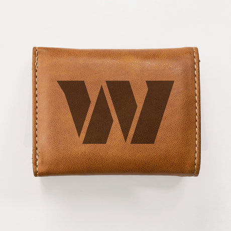 Rico Industries NFL  Washington Commanders  Laser Engraved Faux Leather Trifold Wallet-2