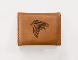 Rico Industries NFL  Atlanta Falcons  Laser Engraved Faux Leather Trifold Wallet-1