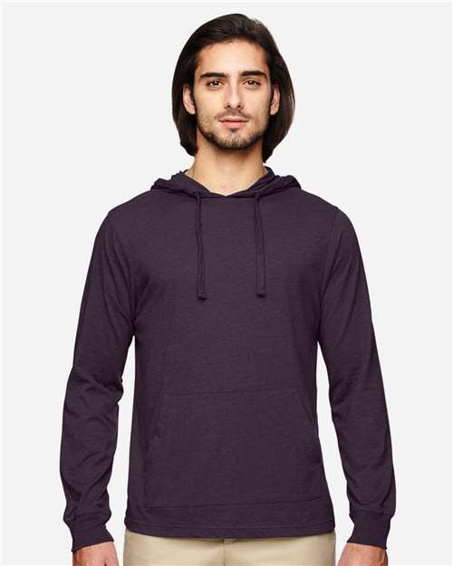 econscious Men's Eco Jersey Pullover Hooded Long Sleeve T-Shirt-1