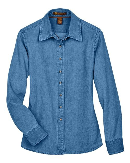 Harriton Women's Denim Shirt-1