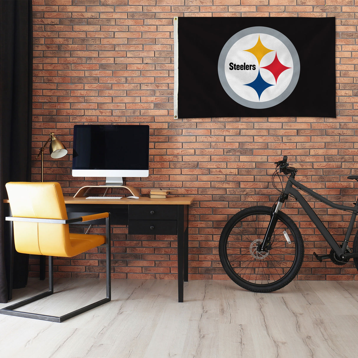 Rico Industries NFL  Pittsburgh Steelers Standard 3' x 5' Banner Flag-1