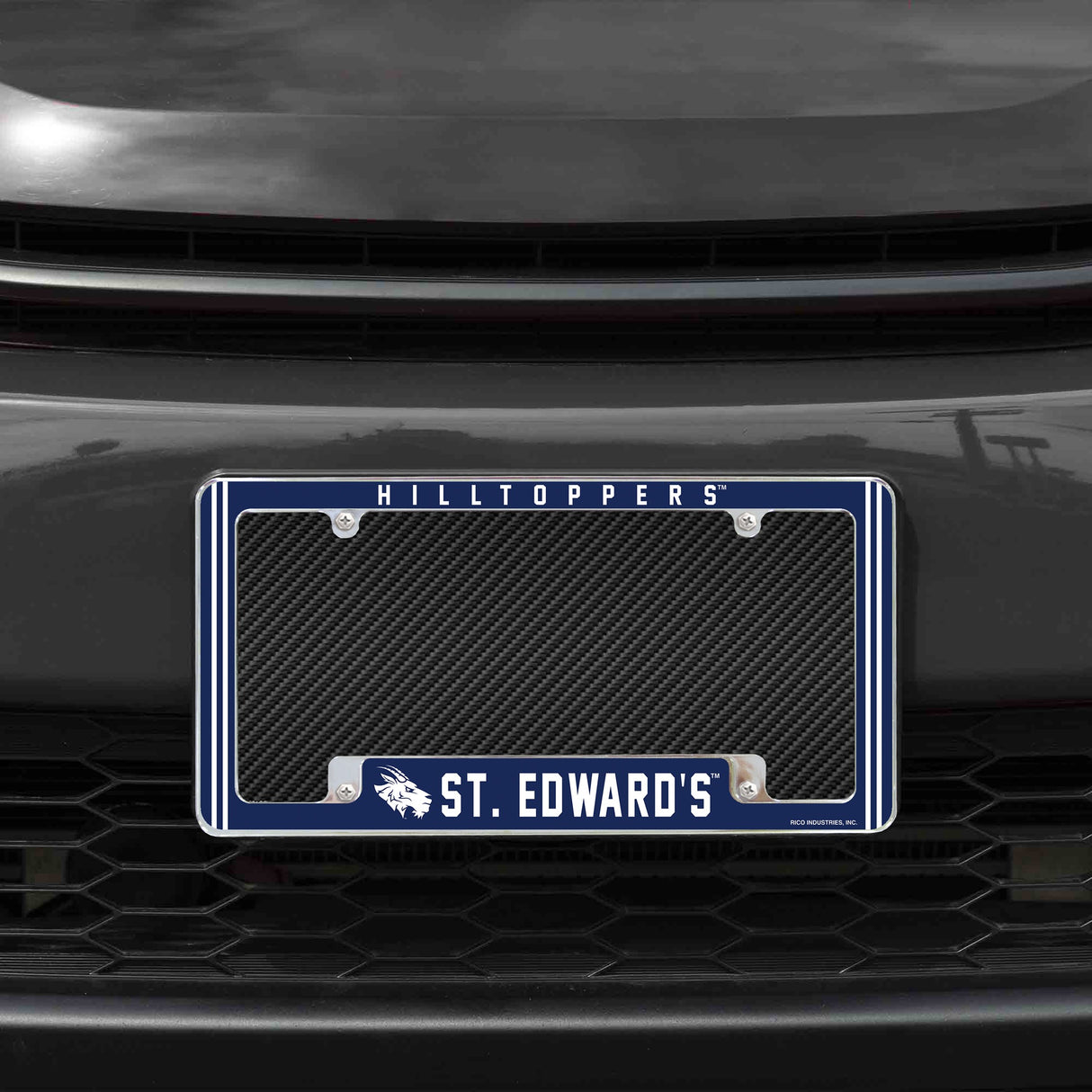Rico Industries NCAA St. Edward's Hilltoppers 12" x 6" Chrome License Plate Frame-1