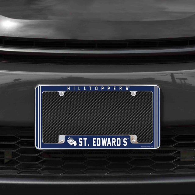 Rico Industries NCAA St. Edward's Hilltoppers 12" x 6" Chrome License Plate Frame-1