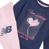 New Balance Infant & Toddler Floral Graphic Crew & Leggings Set-3