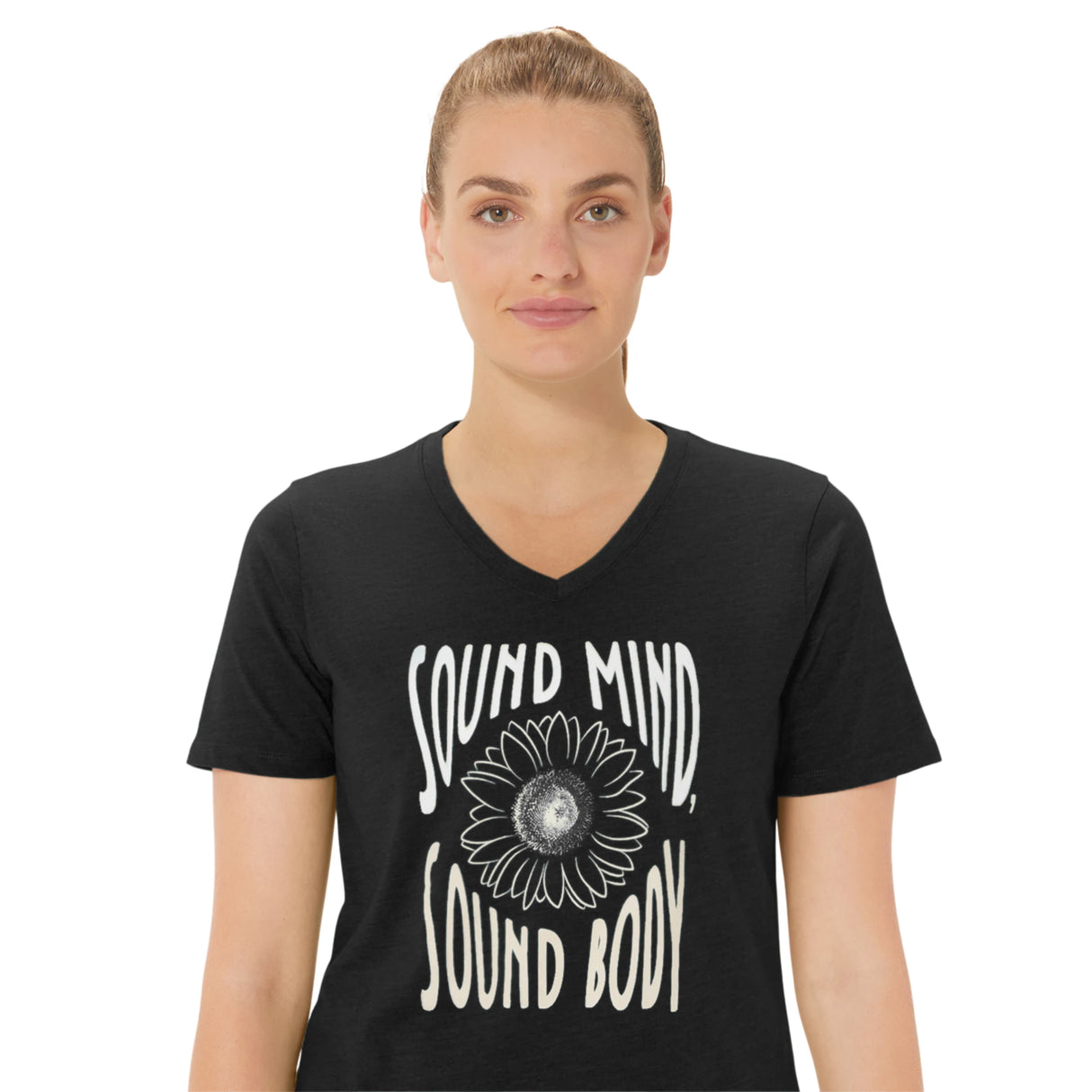 Asics Women's Sunflower Slogan V-Neck-5