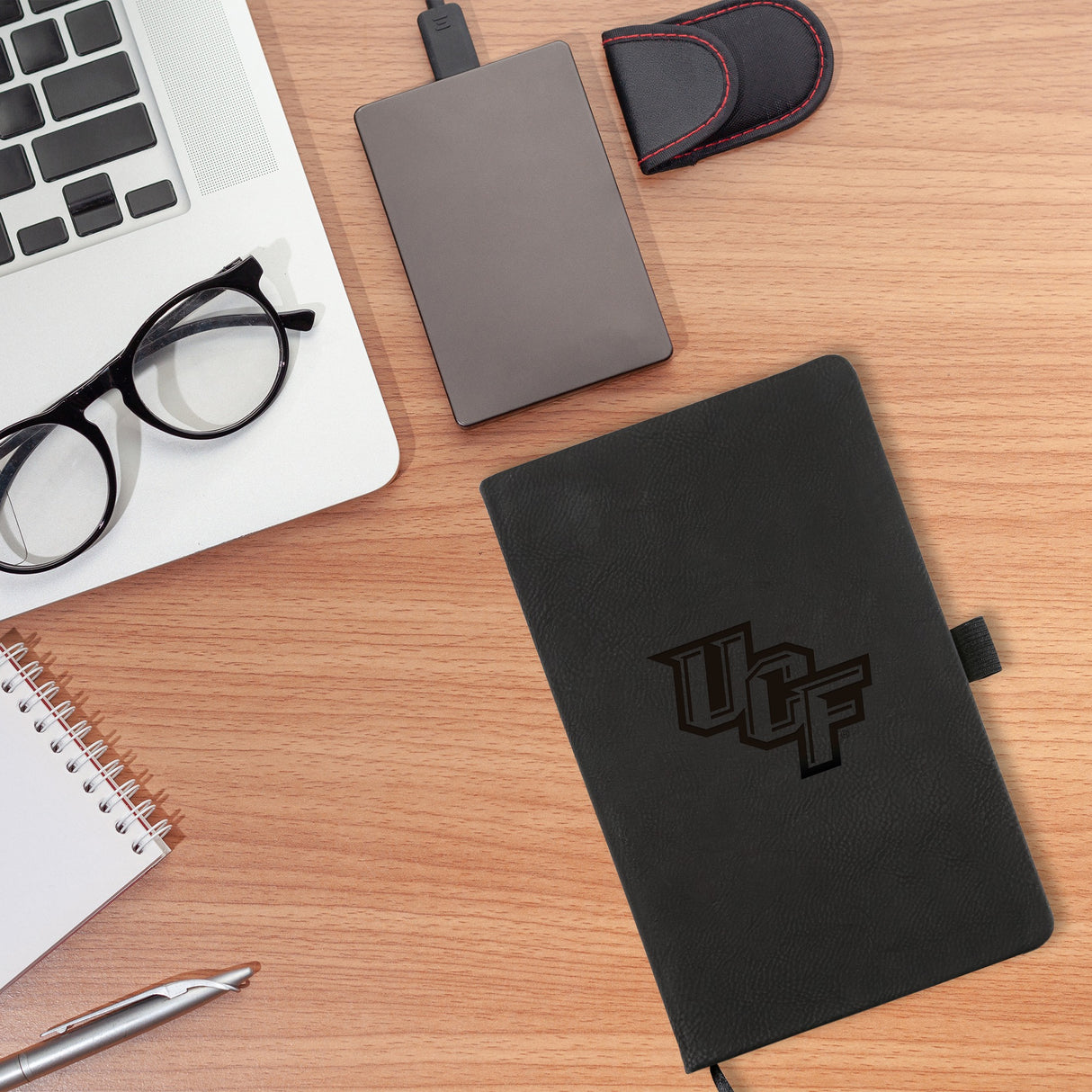 Rico Industries NCAA Central Florida Knights - UCF UCF Black - Primary Laser Engraved Small Notepad-3