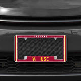 Rico Industries NCAA Southern California Trojans - USC USC Classic 12" x 6" Chrome License Plate Frame-1