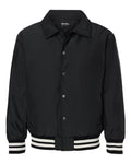 Shaka Wear Men's Collared Varsity Jacket-1