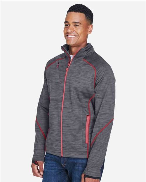 North End Men's Flux Mélange Bonded Fleece Jacket-4