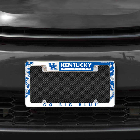 Rico Industries NCAA Kentucky Wildcats Primary 12" x 6" Chrome License Plate Frame-1