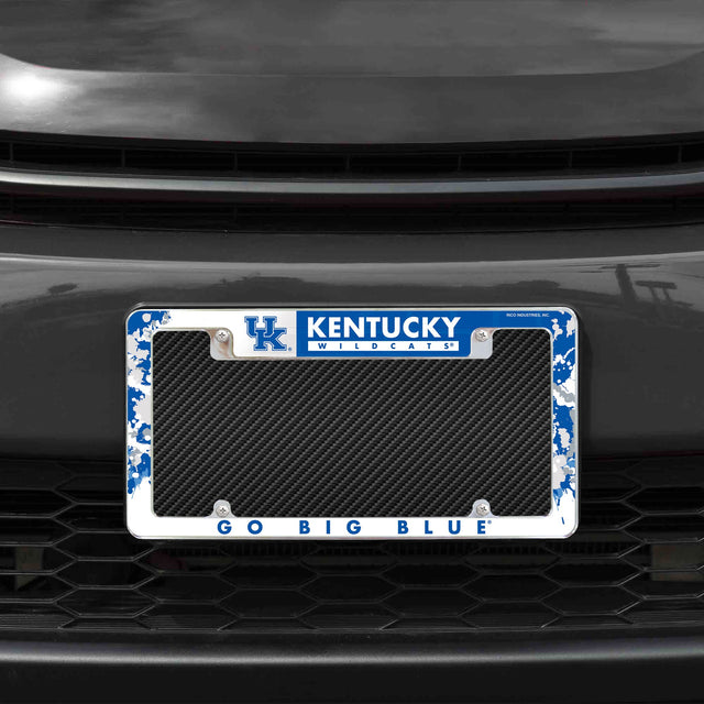 Rico Industries NCAA Kentucky Wildcats Primary 12" x 6" Chrome License Plate Frame-1