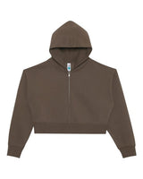 Lane Seven Women's Relaxed Cropped Full-Zip Hoodie Sweatshirt-1