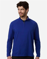 Devon & Jones Men's Seaton Pebble Textured Quarter-Zip Pullover-3