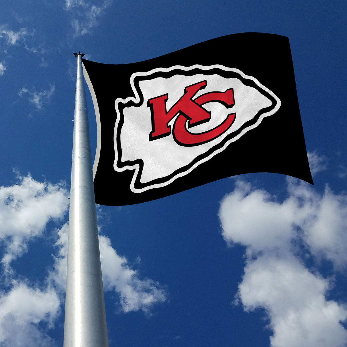 Rico Industries NFL  Kansas City Chiefs Black 3' x 5' Banner Flag-2