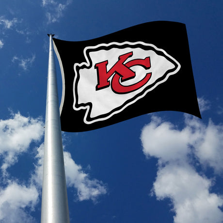 Rico Industries NFL  Kansas City Chiefs Black 3' x 5' Banner Flag-2