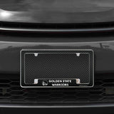 Rico Industries NBA  Golden State Warriors Black 12" x 6" Chrome License Plate Frame-1