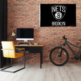 Rico Industries NBA  Brooklyn Nets Standard 3' x 5' Banner Flag-1