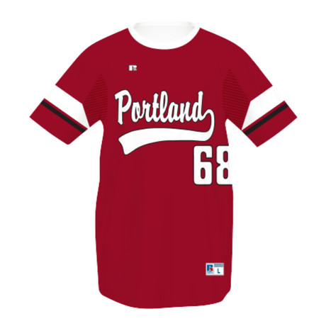 Russell Youth Sublimated Crew Neck Performance Mesh Baseball Jersey Team Baseball Jerseys