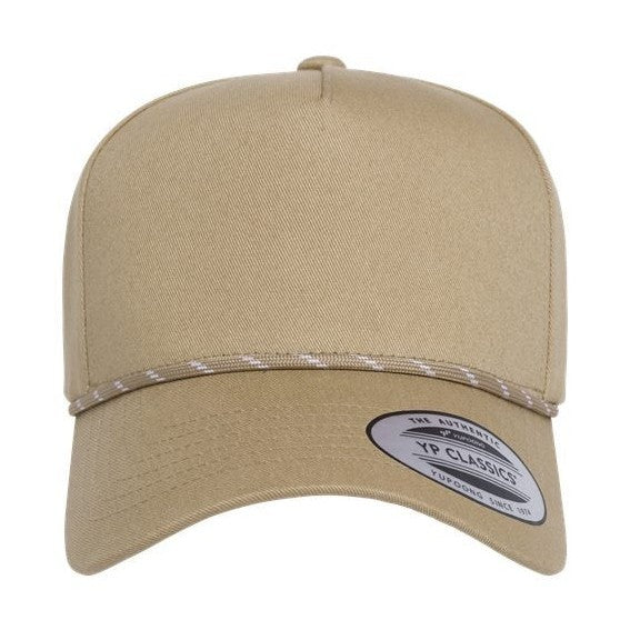 YP Classics Retro Cotton Blend Five-Panel Rope Cap-1