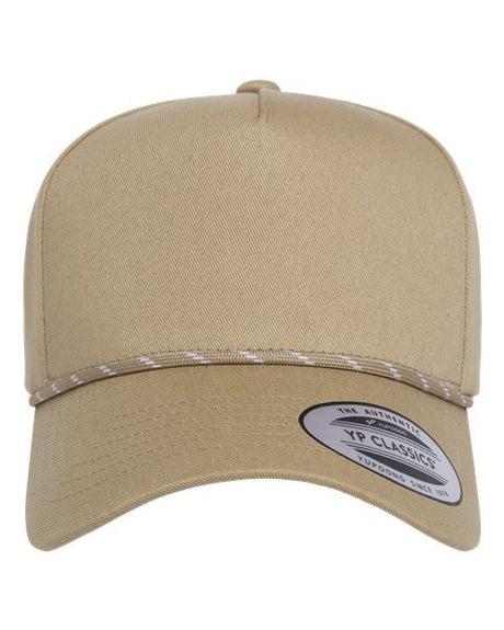 YP Classics Retro Cotton Blend Five-Panel Rope Cap-1