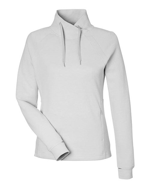 North End Women's Rhythm Waffle Cross-Neck Pullover-1