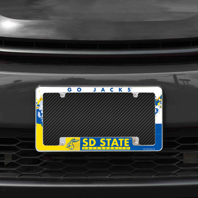 Rico Industries NCAA South Dakota State Jackrabbits Primary 12" x 6" Chrome License Plate Frame-1