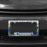 Rico Industries NBA  Golden State Warriors Primary 12" x 6" Chrome License Plate Frame-1