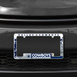 Rico Industries NFL  Dallas Cowboys Primary 12" x 6" Chrome License Plate Frame-1