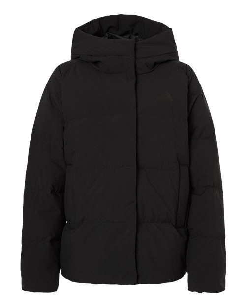 adidas Women's Helonic Down Puffer Hooded Jacket-1
