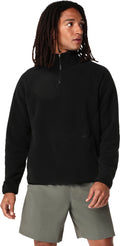 Asics Men's Refined Texture Fleece Half Zip Long Sleeve Top-1
