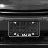 Rico Industries NCAA Arizona Wildcats Carbon Fiber 12" x 6" Chrome License Plate Frame-1