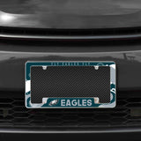 Rico Industries NFL  Philadelphia Eagles Wave 12" x 6" Chrome License Plate Frame-1