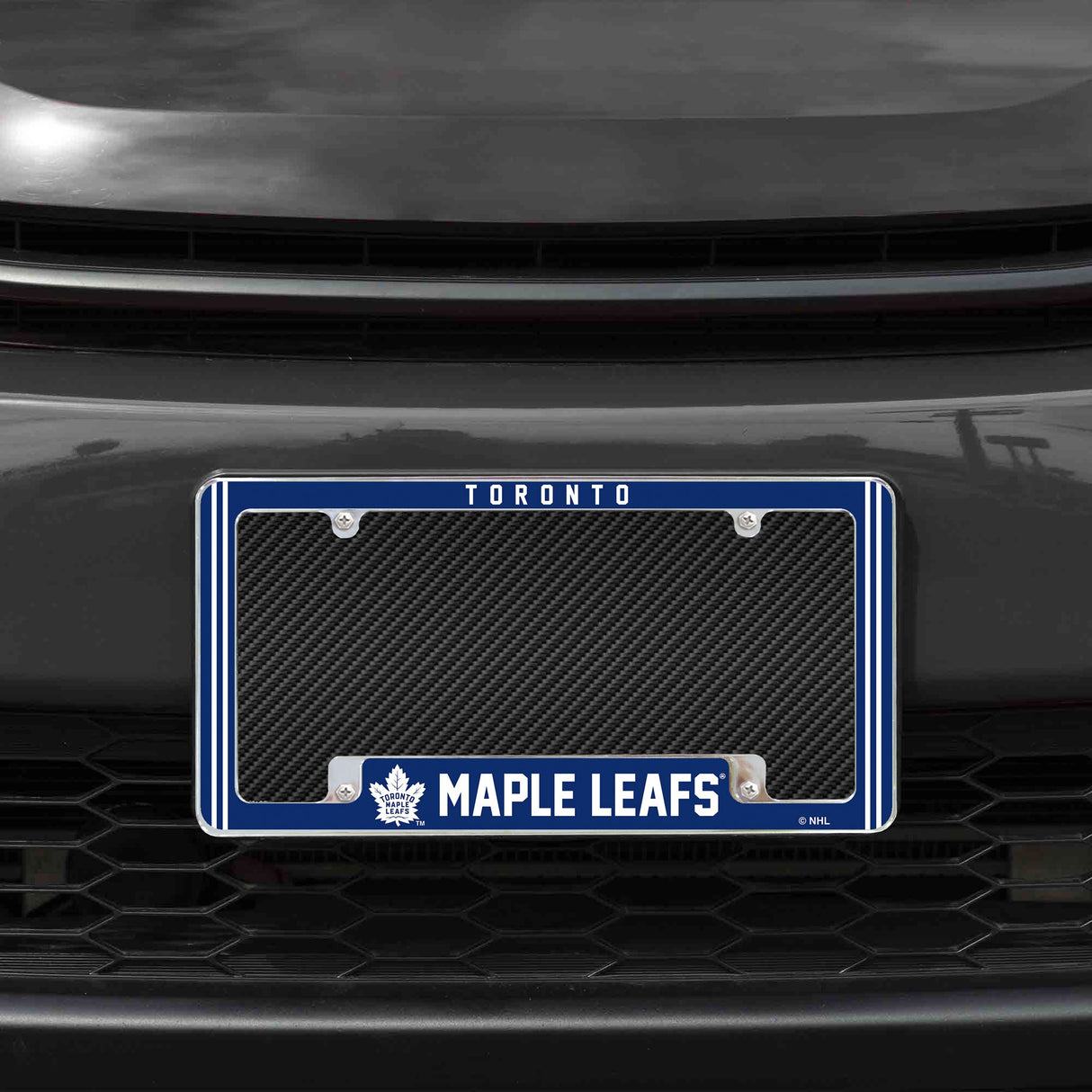 Rico Industries NHL  Toronto Maple Leafs Classic 12" x 6" Chrome License Plate Frame-1